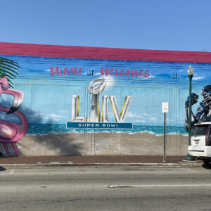 Street art pour le Super Bowl LIV qui s'est déroulé à Miami en 2020