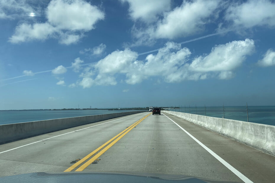 En voiture sur l'Overseas Highway