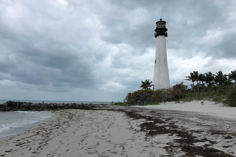 La plage et le phare de Key Biscayne