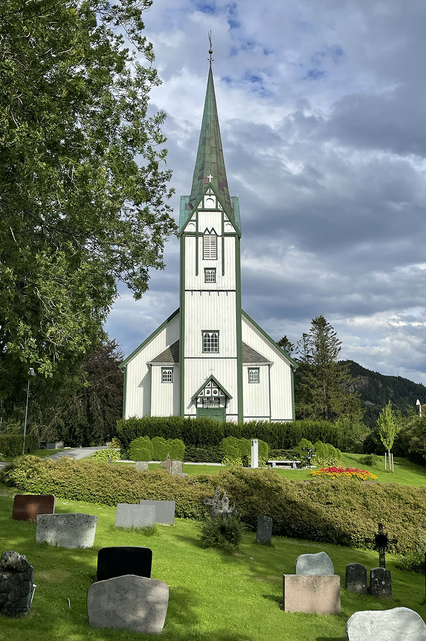 Église en bois de Skatval, non loin de Trondheim