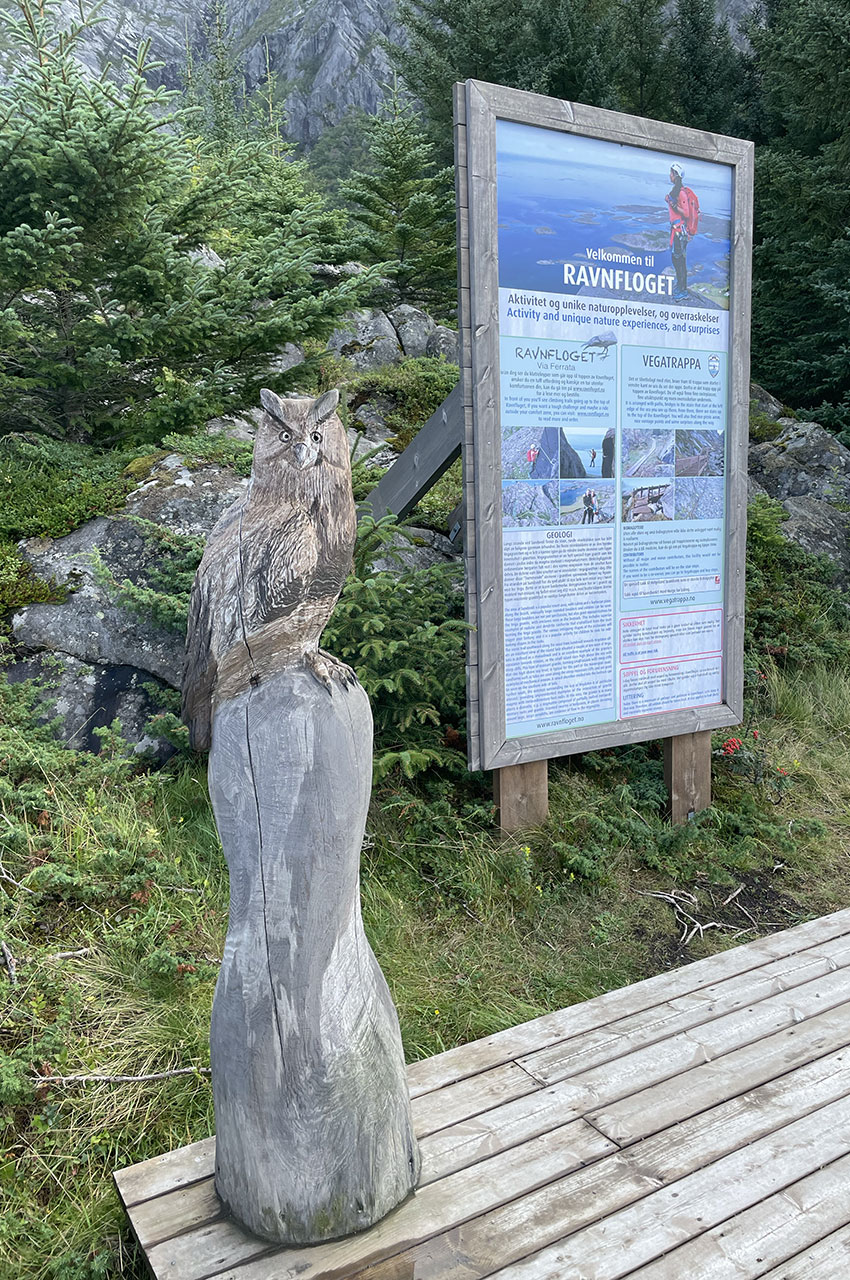 Au démarrage de la randonnée pour gravir le mont Ravnfloget