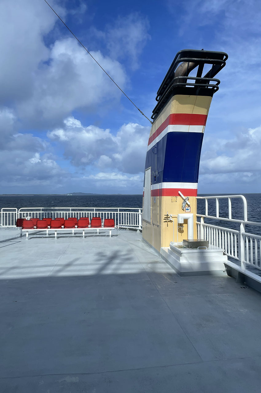 Pont arrière du ferry reliant Brønnøysund à Vega