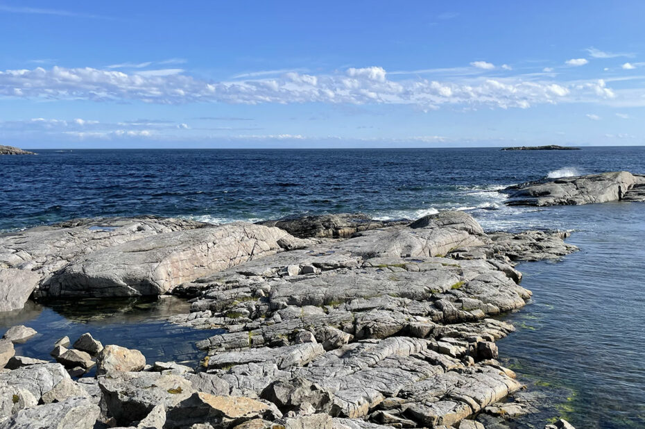 Vue sur la mer de Norvège depuis Å