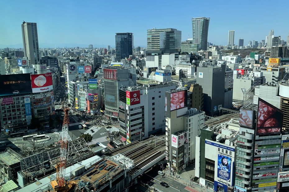 Vue sur le quartier de Shibuya depuis la Shibuya Sky