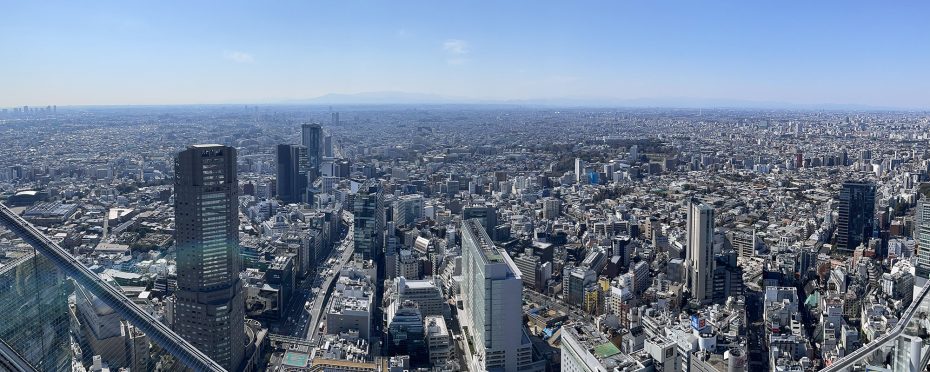 Vue sur Tokyo depuis le sommet de la Shibuya Sky