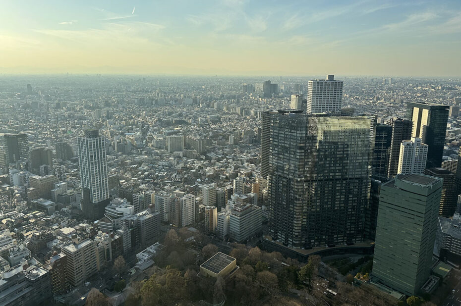 La ville de Tokyo s'étire à perte de vue