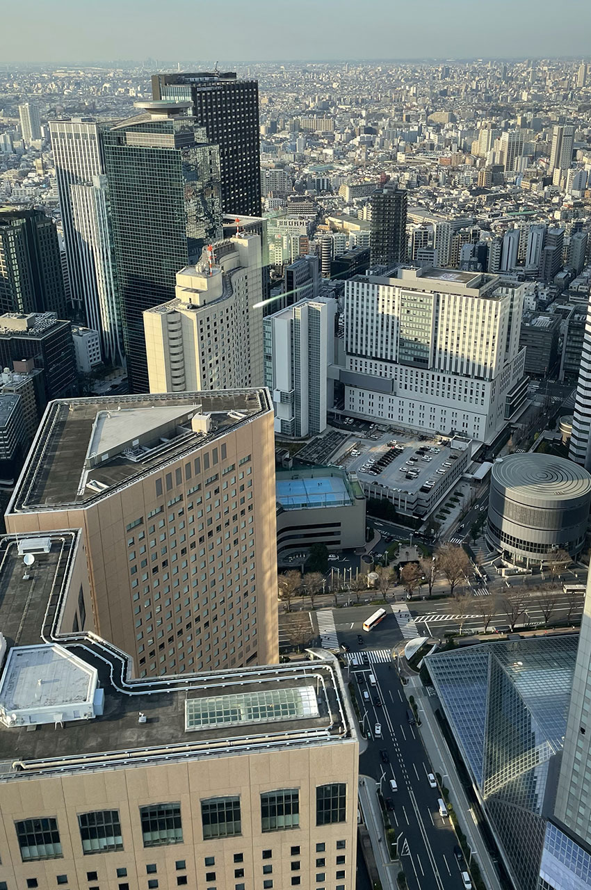 Vue sur Shinjuku depuis l'observatoire de la Mairie