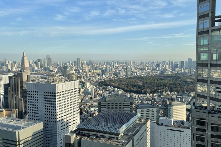 Vue sur Tokyo et le Shinjuku Gyoen Park
