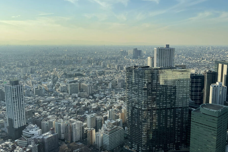 Vue sur la ville de Tokyo depuis l'observatoire du 45e étage