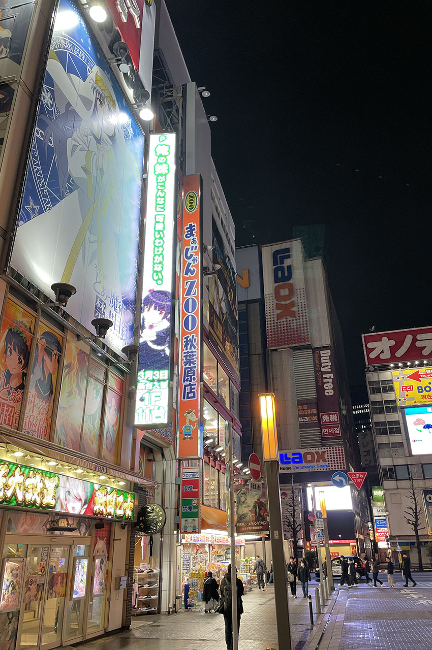 À proximité de la gare d'Akihabara, sous la nuit noire