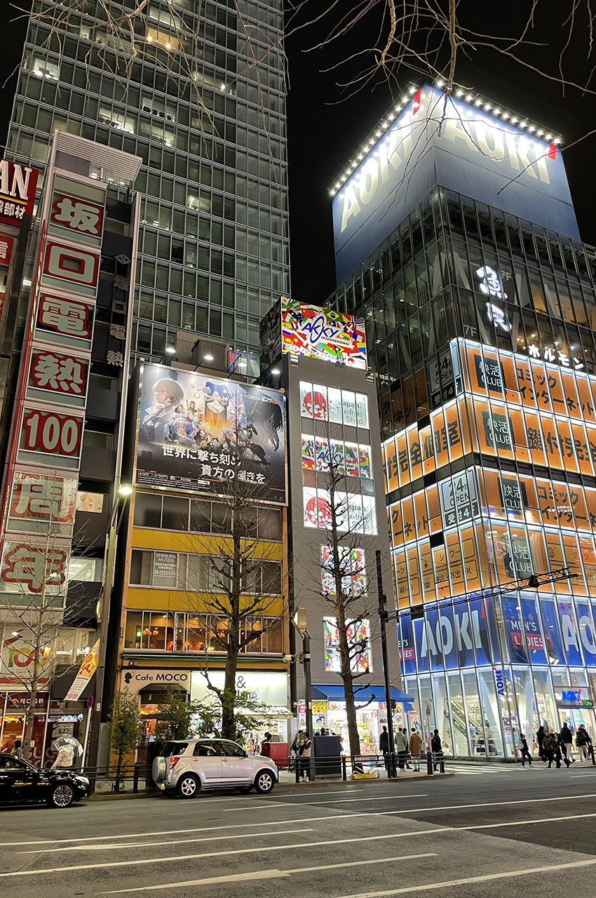 Les rues d'Akihabara sont magnifiques à découvrir de nuit