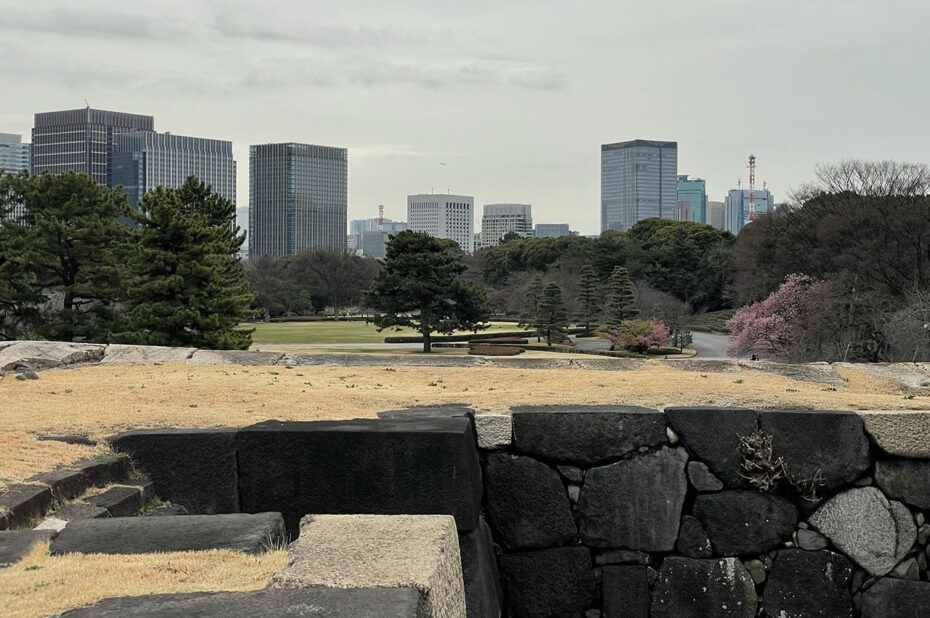 Les tours du quartier de Marunouchi depuis le Palais Impérial Les tours du quartier de Marunouchi depuis le Palais Impérial