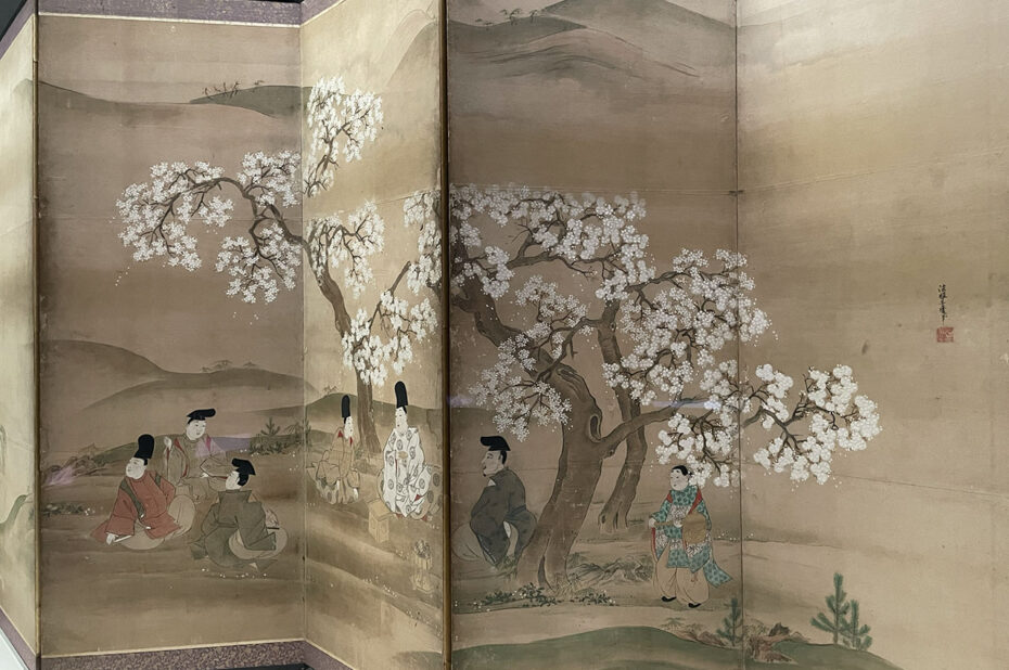 <em>Fête des cerisiers en fleurs</em> de Sumiyoshi Gukei Fête des cerisiers en fleurs de Sumiyoshi Gukei